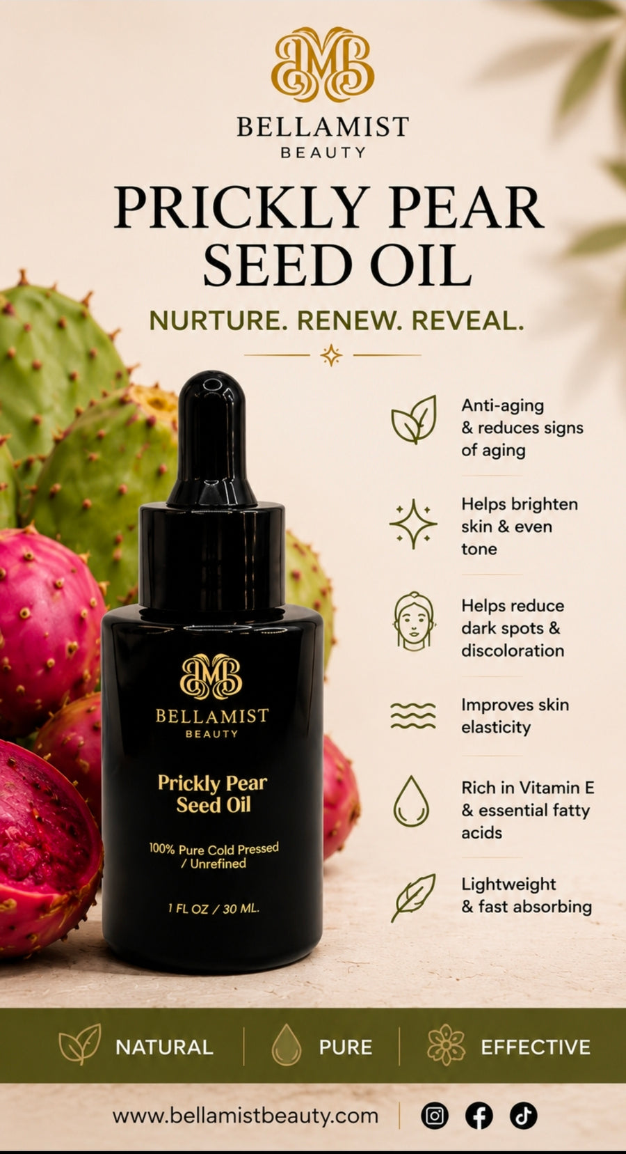 Prickly pear seed oil — Barbary fig silk